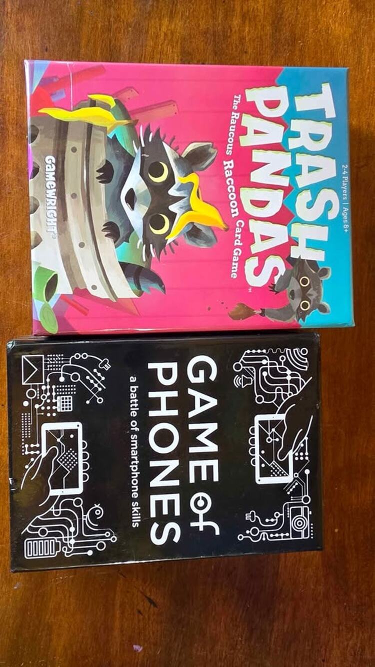 Trash Pandas and Game of Phones card games